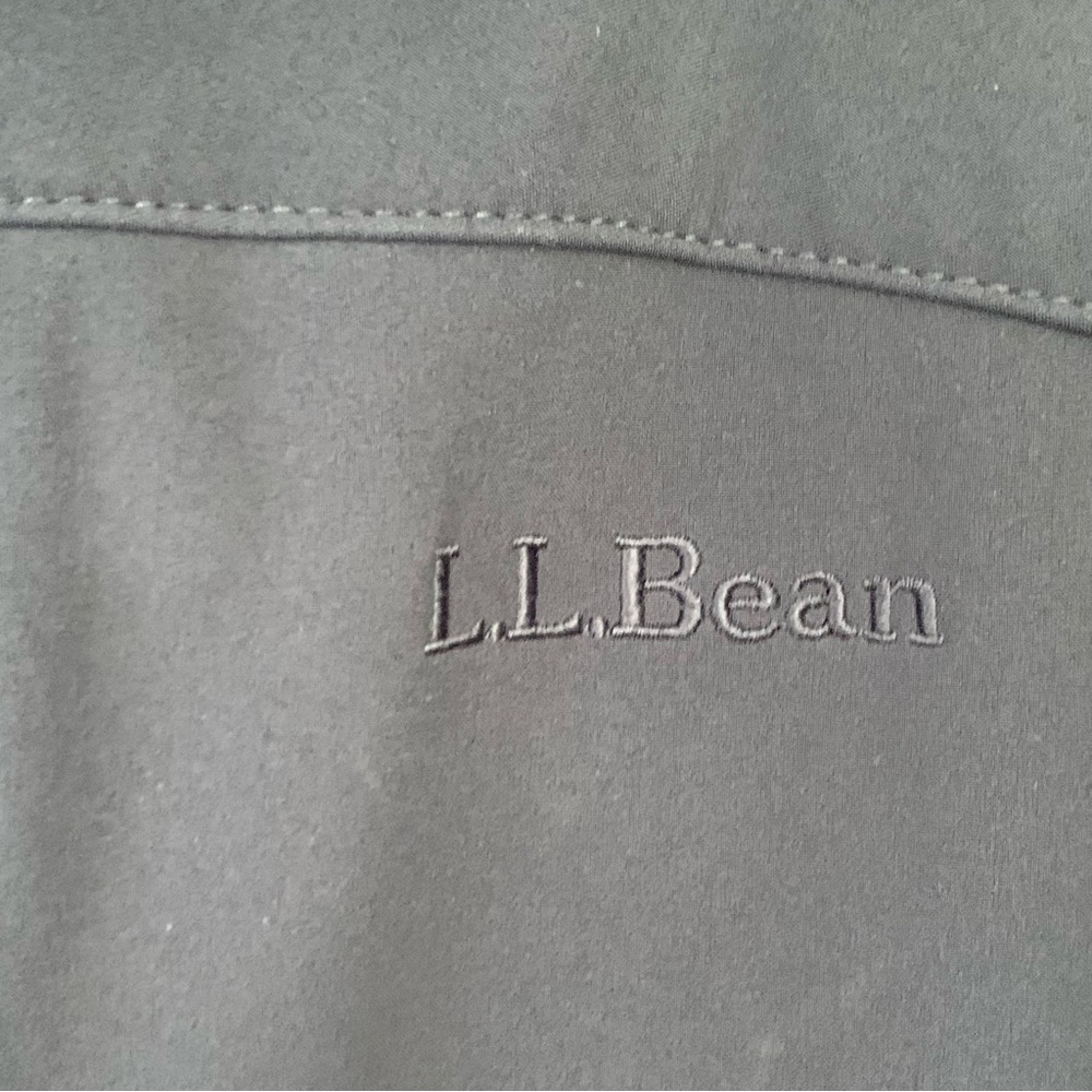 Mens LL Bean Windproof Softshell Fleece Lined Jacket Blue Sz Small Pockets Zip - Picture 10 of 12